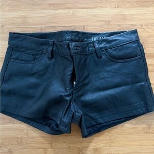 SOLD - Blank NYC Black High Waist Leather Shorts
